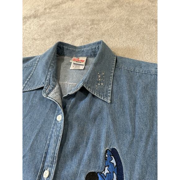 Vintage Mickey Mouse Denim Sleeveless Women’s Sz XL - Picture 5 of 9